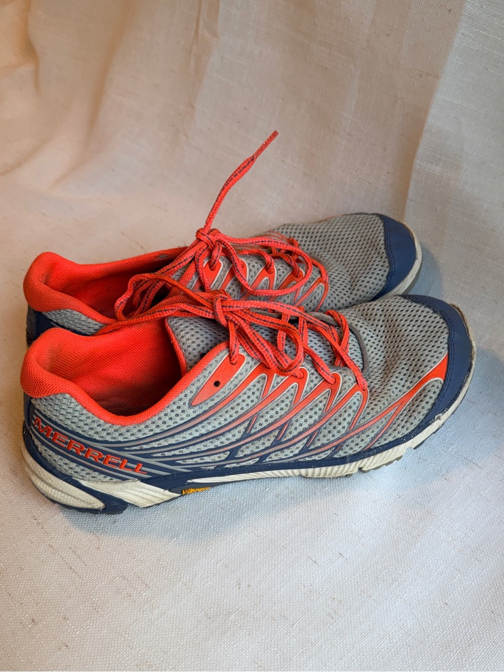Merrell Bare Access Arc 4 Sleet Vibrant Coral Vibram Shoes Sz Approx 9
